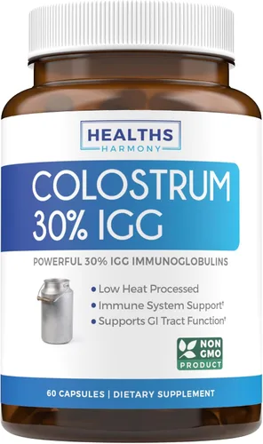 Calostro bovino para mujer – Suplemento de calostro con 1,000 mg por porción e inmunoglobulinas IgG 30% del primer ordeño – Procesado a bajo calor