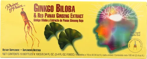 Prince Of Peace - Ginkgo Biloba & Red Panax Ginseng Extract 10 Vial