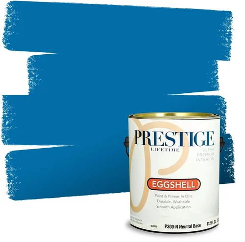 Vista 162 de Prestige Paints. - Base y pintura para exteriores en un solo galón, 1 galón. plano, comparable con Sherwin Williams Topsail.