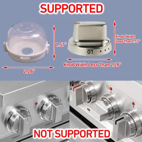 Vista 3 de Juego de 4 fundas para pomos de estufa de gas para protectores de seguridad infantil
