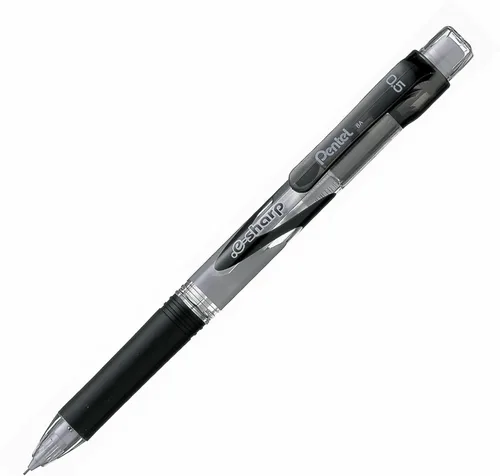 Vista 2 de Pentel e-Sharp – Lápiz mecánico de cilindro negro, caja por docena, Negro