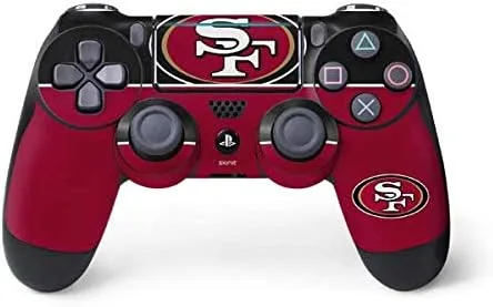 Vista 8 de NFL San Francisco 49ers Skin para mando de PS4 Pro/Slim – San Franciso 49ers blanco y negro