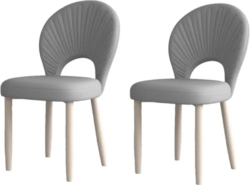 Vista 18 de Upholstered Kitchen Chairs Set, Dining Room Chair with Leather Cushion Seat, Lobby Chair with Metal Leg for Kitchen Living Room