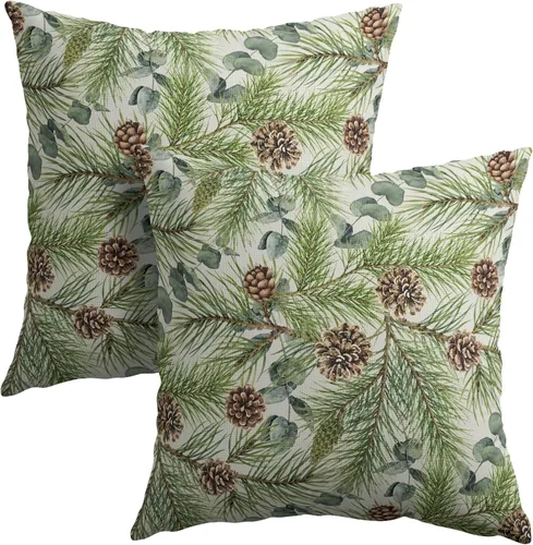 Vista 48 de Fundas de almohada de brújula de ancla, fundas de almohada náuticas para exteriores, fundas de cojín decorativas de rayas azules y blancas, fundas