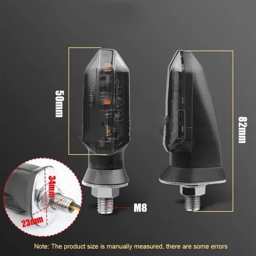 Vista 3 de Lámpara intermitente de 0.315 in Mini motocicleta LED intermitente ámbar luz intermitente intermitente lámpara intermitente 12 V lámpara indicadora