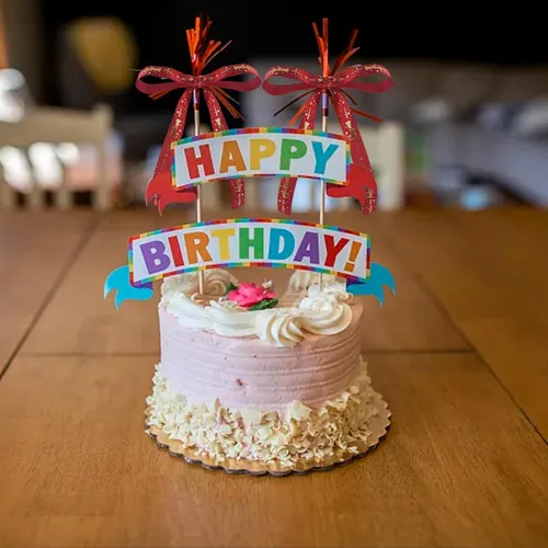 Vista 7 de Cinta de feliz cumpleaños de 1 pulgada, cintas de satén de cumpleaños rojas con estampado dorado para decoración de cumpleaños, envoltura