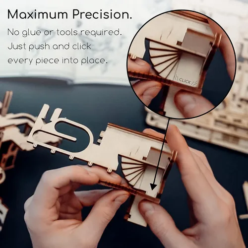 Vista 5 de Intrism Pro - Rompecabezas 3D de madera desafiante y laberinto de mármol para adultos/adolescentes, kit de manualidades de madera de bricolaje