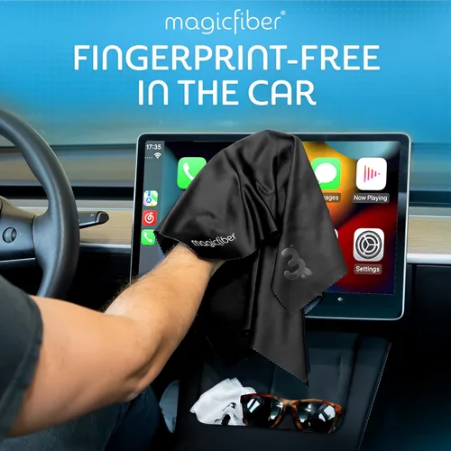 Vista 4 de MagicFiber Paño de limpieza de microfibra extra grande – Paño de primera calidad para pantallas de TV, ventanas, espejos, lentes, realidad virtual