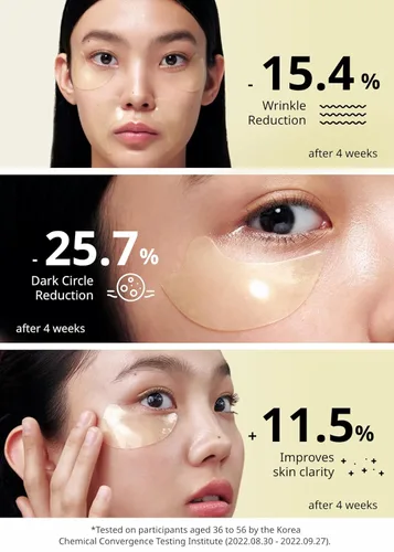 Vista 3 de SNP Parche de Ojos de Perfección de Colágeno 125Da + Oro de 24 quilates Parches nutritivos para debajo de los ojos para arrugas y manchas oscuras