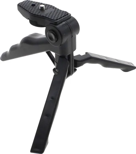 Vista 8 de Ultimaxx Mini trípode de mesa ligero y portátil de 6.5 pulgadas, agarre de pistola para cámaras DSLR y sin espejo, funciona como trípode