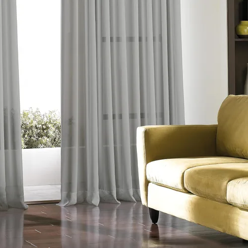 Vista 5 de Curtainworks Soho - Cortina de gasa transparente con ojales, 59 x 63 pulgadas, ostra