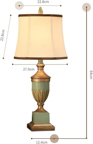 Vista 2 de TOMYEUS Lámpara de escritorio para dormitorio, lámparas de mesa para dormitorio, luz de resina, luz de escritorio, lámparas de mesa para dormitorio