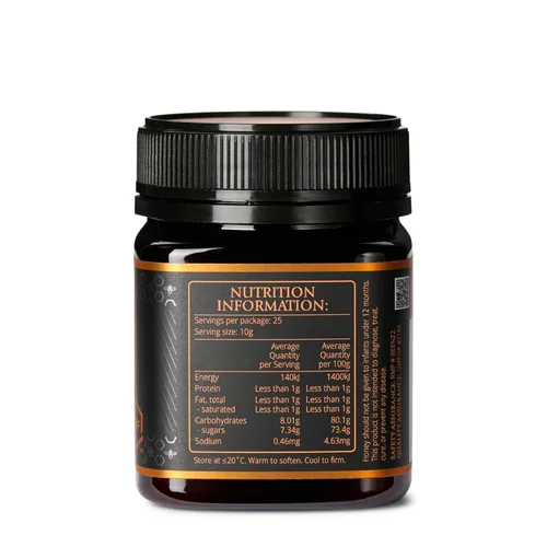 Vista 2 de BeeNZ Miel de Mānuka cruda, certificada UMF 10+ (MGO 263+), Mānuka monofloral pura de Nueva Zelanda, edulcorante natural, superalimento para apoyo