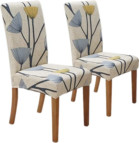 Vista 95 de SPRINGRICO Juego de 4 fundas para sillas de comedor, fundas elásticas para sillas de comedor, de elastano lavables, fundas para sillas Parsons