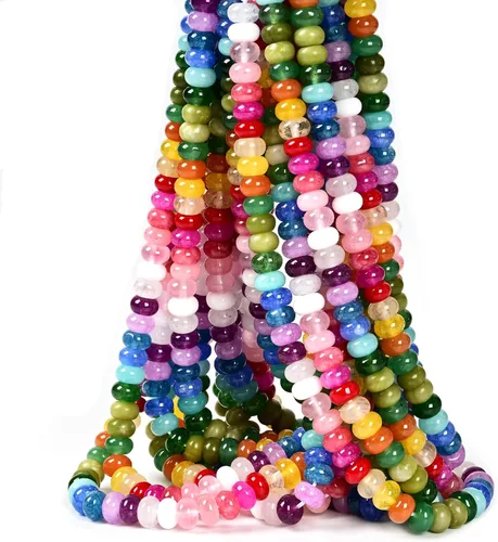 Vista 33 de CAI YI MING, cuentas 2x4mm naturales en forma de rondelle – Espaciadores de gemas sueltas para hacer joyas DIY (Yaxaita)