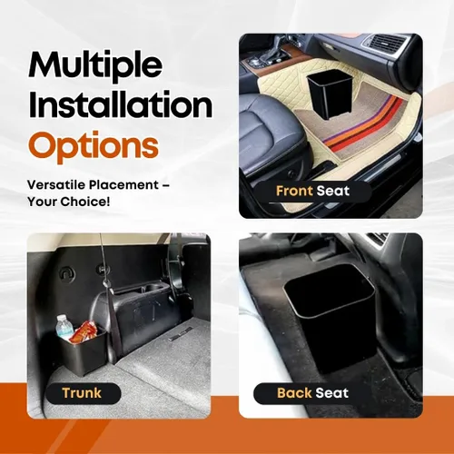 Vista 4 de Cubo de Basura para Coche Impermeable, Bote de Basura para Vehículo, Antideslizante, Clip para Soporte de Bolsa de Basura para Coche, Camión, SUV