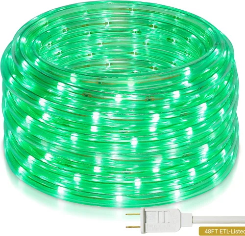 Vista 13 de Cuerda de luces inteligentes para exteriores de 16.4 pies, luces de Navidad impermeables que cambian de color con control remoto, diseño conectable