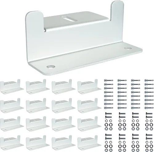 Vista 8 de 7 soportes de montaje de panel solar de acrilonitrilo butadieno estireno (ABS), soporte de esquina sin taladro solar para RV, barcos, autocaravanas