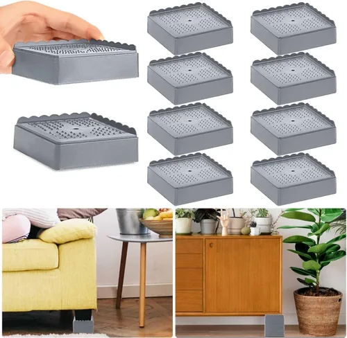 Vista 29 de Elevador de cama de 1 pulgada, 2 pulgadas, 3 pulgadas, 4 pulgadas de alta resistencia, elevador de muebles ajustable para mesa, escritorio, sofá