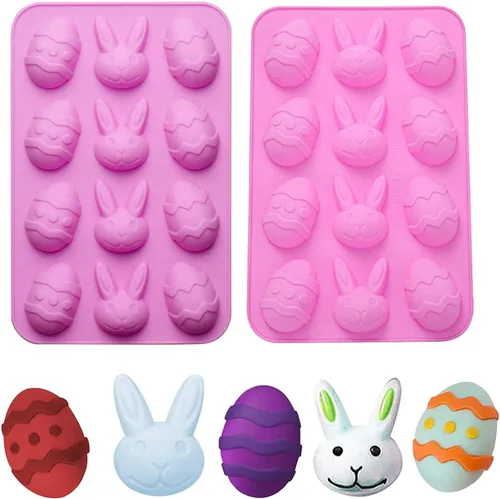 Vista 11 de 2 moldes de caramelo para piruletas de Navidad, 8 cavidades, moldes de silicona para piruletas de chocolate, incluye Papá Noel, árbol de Navidad