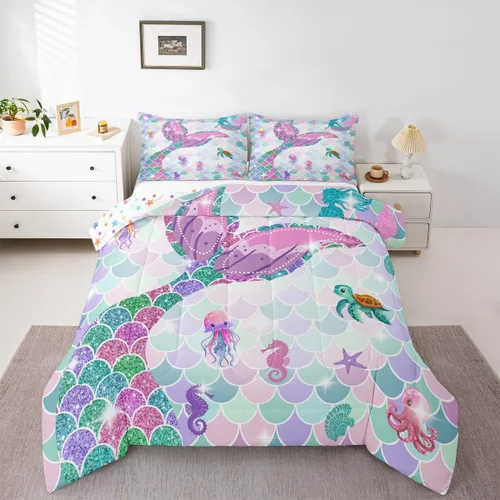 Vista 18 de Juego de edredón de atrapasueños con diseño de mariposa para niños, adolescentes y niñas, edredón de plumas de mandala, tamaño King, relleno