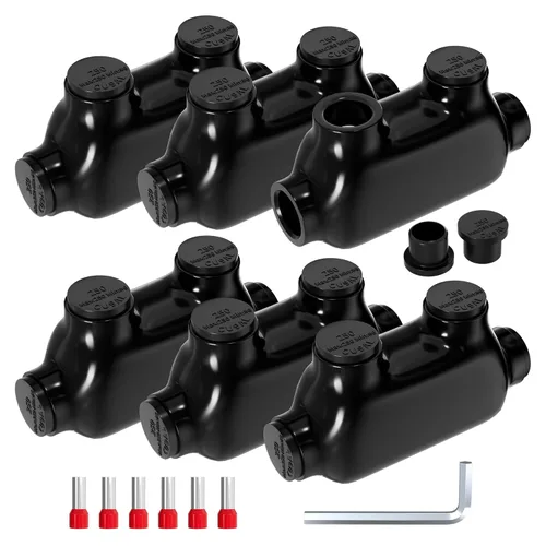 Vista 11 de Joinfworld Conector de empalme en línea aislado calibre 2/0-6, conectores de alambre de aluminio a cobre, conectores de alambre de aluminio