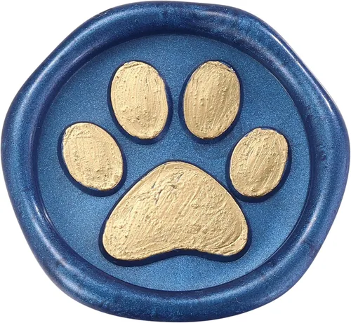 Vista 5 de Bonito sello de cera de pata de perro, sello de cera de sellado vintage Yoption ideal para adornar tarjetas de Navidad, sobres, invitaciones