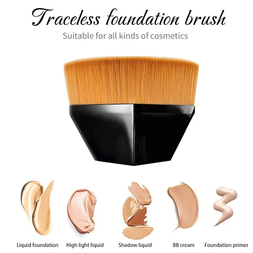 Vista 2 de Brochas De Maquillaje, Brochas De Maquillaje, Brochas De Maquillaje Con Tapa Plana Brochas Mágicas Para Base De Maquillaje Brochas Para Maquillaje