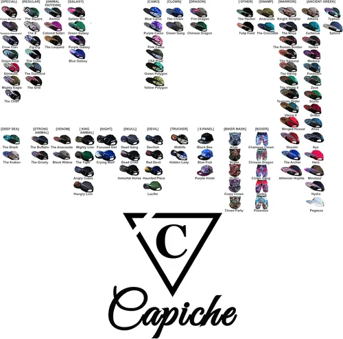 Vista 9 de Capiche - Gorra de visera plana de serie especial, talla única, unisex, hombre, más de 99 diseños