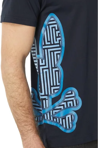 Vista 3 de Psycho Bunny Camiseta gráfica de mujer azul marino LG (US Hombre 6), marino