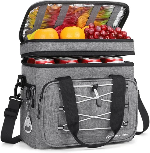 Vista 13 de Maelstrom Portable Collapsible Soft Cooler Bag – 24/30/60 Cans Double-Deck Leakproof Ice Chest for Beach, Camping & Grocery