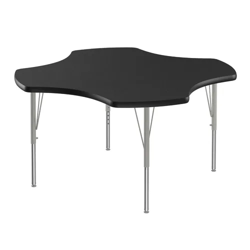 Vista 51 de Correll - Mesa rectangular de actividades para el aula de 24 x 36 pulgadas, altura ajustable (19-29 pulgadas), granito negro, parte superior