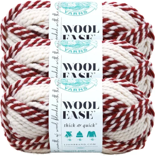 Vista 99 de Lion Brand Yarn - Ovillo de lana Wool-Ease Thick & Quick color fuerza aérea