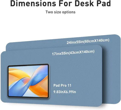 Vista 378 de Aothia Protector de escritorio de cuero, alfombrilla para mouse, alfombrilla de escritorio de oficina, 31.5 x 15.7 pulgadas, secante de escritorio