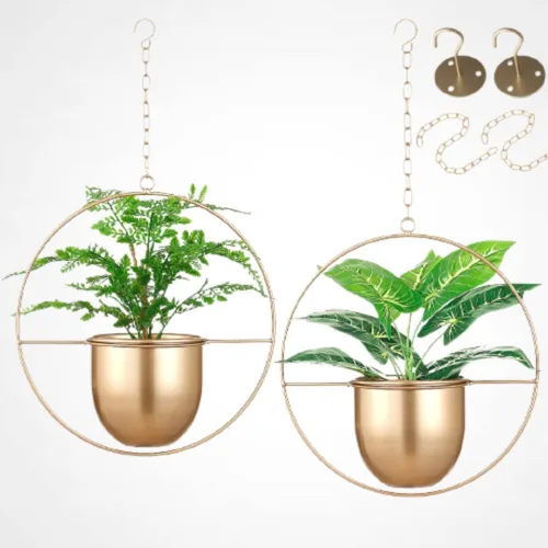 Vista 12 de Macetas colgantes para plantas de interior con maceta de 5.5" (desmontable) + gancho para techo + cadena extensora Soporte para plantas colgantes