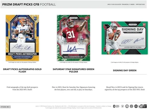 Vista 2 de 2023 Panini Prizm Draft Picks Football Blaster Box (6 Packs5 Cards) Neon Pink