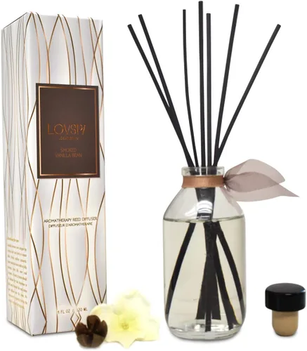 Vista 35 de LOVSPA - Set de difusor de cañas, difusor de aceite perfumado con aroma a ámbar romántico y varillas, accesorios de fragancia para el hogar