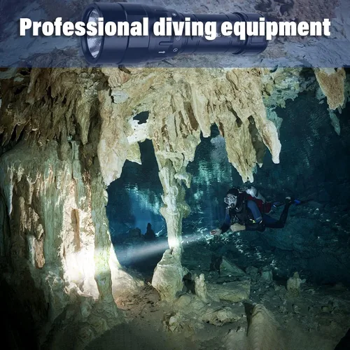 Vista 8 de Wurkkos DL30 Linterna de buceo recargable súper brillante Max 3600 lúmenes de luz de buceo con 3 piezas LH351D 90CRI LED, luz de buceo submarina