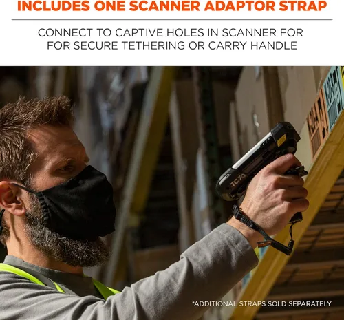 Vista 4 de Ergodyne Squids 3135 - Cinturón escáner de código de barras con gancho, incluye correa de transporte para escáneres de código de barras, negro
