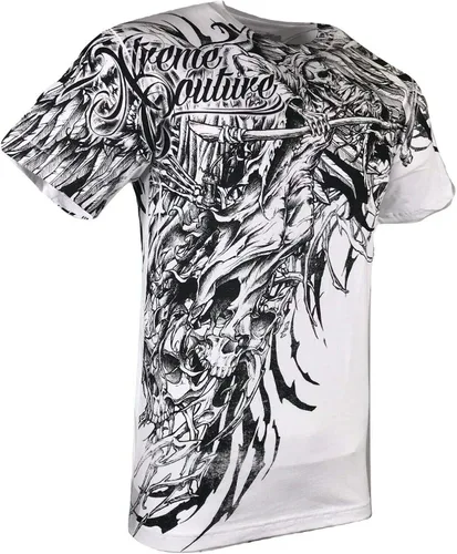 Vista 7 de Xtreme Couture por Affliction Camiseta Hombre Sorrow Skull Biker MMA Gym S-4X $40