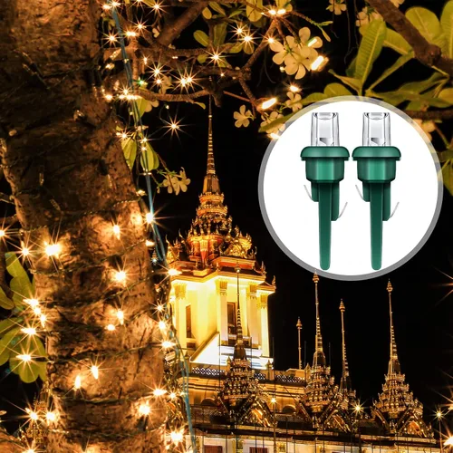 Vista 6 de Mudder 80 Piezas de Bombillas LED de Reemplazo para Navidad, Bombillas de Reemplazo para Luces de Cadena al Aire Libre para Suministros de Luces