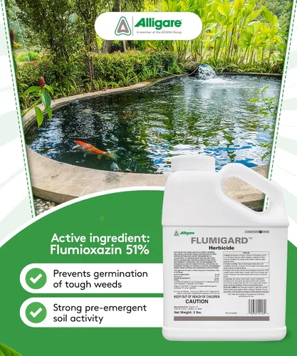 Vista 2 de ALLIGARE Flumigard Herbicide - Fast-Acting Flumioxazin Weed Killer for Rapid Control of Aquatic Algae and Terrestrial Weeds in Forestry, Aquatic