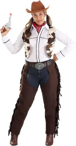 Vista 4 de Disfraz de vaquera para adultos XL