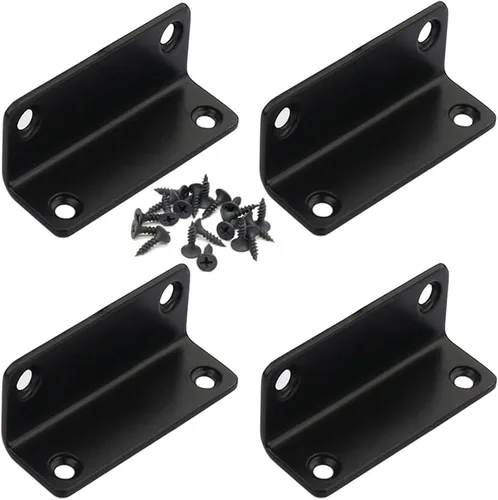 Vista 17 de 4 piezas Soporte de esquina en ángulo, soporte en L superior de acero inoxidable, 14 cm x 2.5 cm M, espesor 2 mm, para estante de madera, muebles