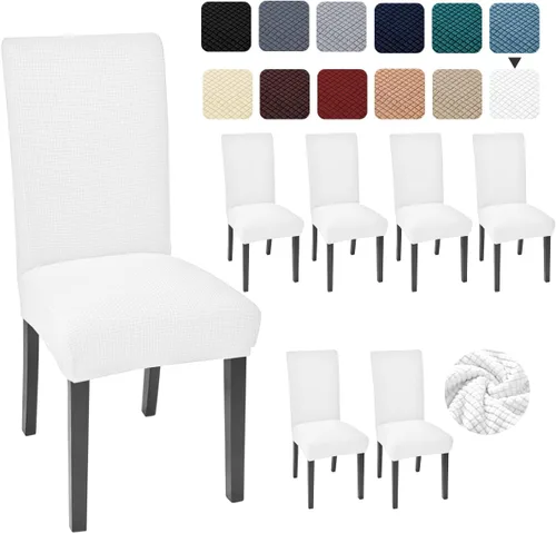 Vista 31 de Juego de 4 fundas para sillas de comedor y cocina, fundas para sillas de comedor, color negro