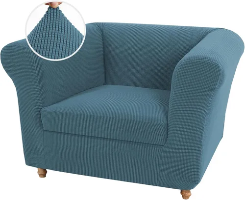 Vista 28 de UNBBRRL Funda de sofá Chesterfield de jacquard elástico, fundas de cojín gruesas para sofá, protector de muebles para sala de estar