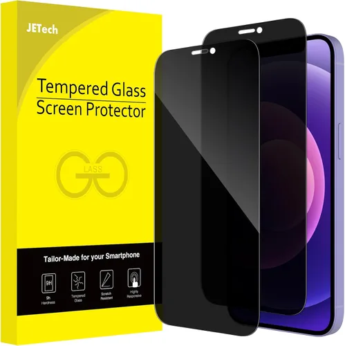 Vista 24 de JETech Protector de pantalla de cobertura completa de privacidad para iPhone 12 Pro Max de 6.7 pulgadas, película de vidrio templado antiespía