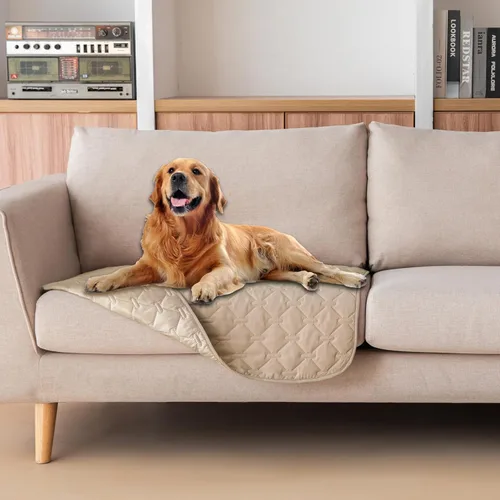 Vista 80 de gogobunny Funda de cama 100 % impermeable de doble cara para perro, manta para mascotas, sofá, protector de muebles para niños, perros y gatos, Azul