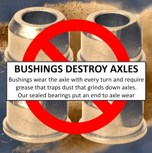 Vista 4 de Kit de conversión de buje de rueda delantera a rodamiento 21546582 21546583 Eje delantero derecha/derecha y 21546832 para Ariens Husqvarna Craftsman