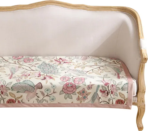 Vista 10 de patdrea Funda de sofá de diseño, fundas de terciopelo amarillo floral para banco de cama seccional, fundas de banco de cama de lujo, funda